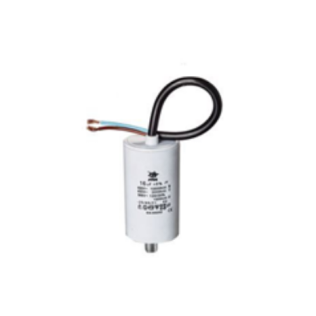 Aanloop condensator 1,5uF-450V met kabel Aanloop condensator 1,5uF-450V met kabel
